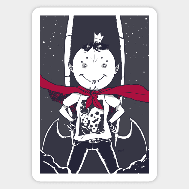 Vampire Space Kid Sticker by Reymonstruo Store